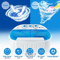 Machine à laver portable Mini 5 kg Twin Tub Dorm Compact Sèche-linge Lave-linge