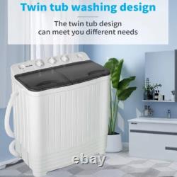 Machine à laver portable à double cuve de 8,5 kg, compact mini lave-linge essoreuse