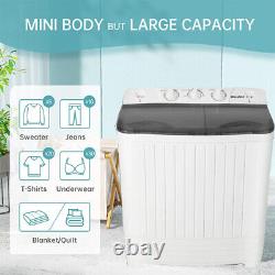 Machine à laver portable à double cuve de 8,5 kg, lave-linge compact mini, essoreuse.