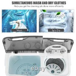 Machine à laver portable à double cuve de 8,5 kg, lave-linge compact mini, essoreuse.