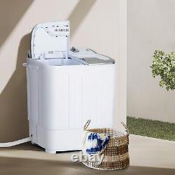 Machine à laver portable à double cuve pour blanchisserie, laveuse de 3,6 kg + sécheuse de 2 kg.