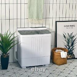 Machine à laver portable compacte de 7,5 kg, mini machine à laver à double cuve pour la lessive avec essoreuse.