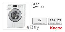 Miele Wwe760 Twindos Autoportant Machine À Laver, 8 KG De Charge, A +++ Rrp £ 899