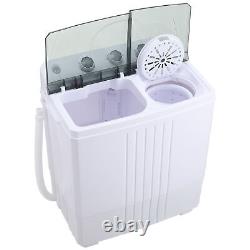 Mini Lave-linge Portable Tub Twin Machine À Laver Lave-linge Sèche-linge Spin Avec Pompe De Drainage