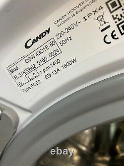 Nouveau Candy Cbw49d1e 9kg Blanc Construit Dans Machine À Laver Intégrée