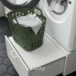 Support pour lave-linge et sèche-linge Ikea blanc, meuble de rangement pour buanderie