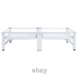 Support surélevé pour machine à laver et sèche-linge blanc vidaXL