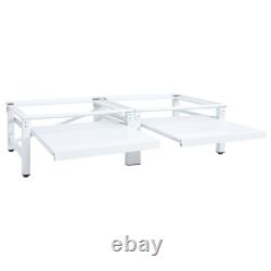 Support surélevé pour machine à laver et sèche-linge blanc vidaXL