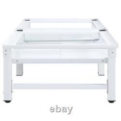 Support surélevé pour machine à laver et sèche-linge blanc vidaXL