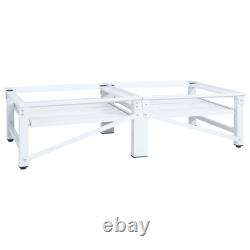 Support surélevé pour machine à laver et sèche-linge blanc vidaXL