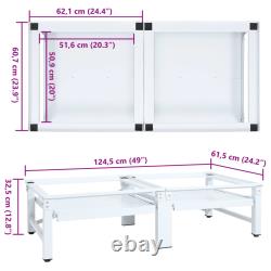 Support surélevé pour machine à laver et sèche-linge blanc vidaXL