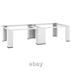 Support surélevé pour machine à laver et sèche-linge blanc vidaXL