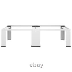 Support surélevé pour machine à laver et sèche-linge blanc vidaXL