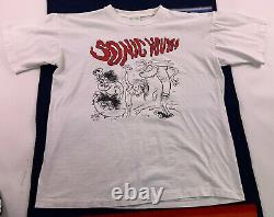 Vtg 1995 90's Sonic Youth Goo T-shirt Tour Machine De Lavage Les Amps Bikini Kill