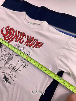 Vtg 1995 90's Sonic Youth Goo T-shirt Tour Machine De Lavage Les Amps Bikini Kill