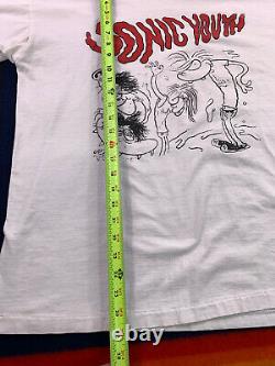 Vtg 1995 90's Sonic Youth Goo T-shirt Tour Machine De Lavage Les Amps Bikini Kill