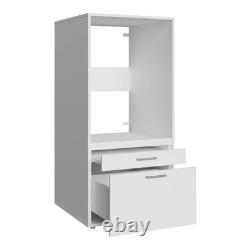 Wade Logan Armoire pour sèche-linge sur machine à laver en blanc avec abattant supplémentaire