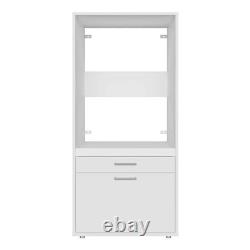 Wade Logan Armoire pour sèche-linge sur machine à laver en blanc avec abattant supplémentaire